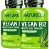 Naturelo B12 vegano 1000 mcg espirulina orgánica - etiqueta
