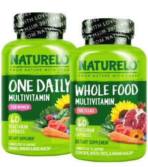 Frasco de NATURELO Teen Multivitamin 60 cápsulas
