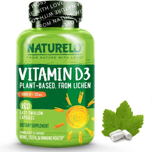 Version 1.0.0 Naturelo vitamina d3 5000 iu vegana suplemento 180 cápsulas