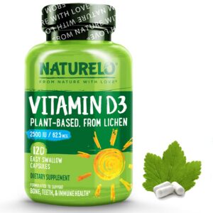 NATURELO Vitamina D3 vegana 120 cápsulas