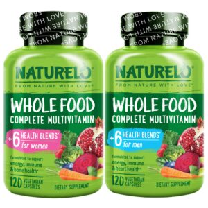 Version 1.0.0 Frasco frontal de NATURELO Whole Food Multivitamin bundle
