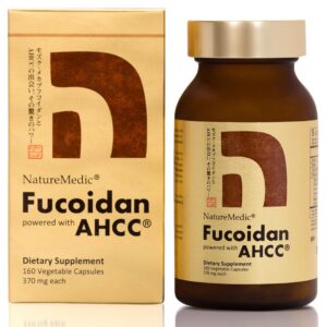 NatureMedic Fucoidan con AHCC suplemento inmunidad 160 cápsulas