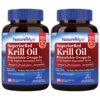 Frente de la botella NatureMyst Krill Oil 1000 mg