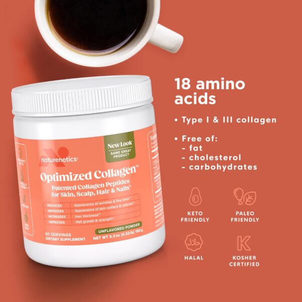 Vaso con bebida de colágeno