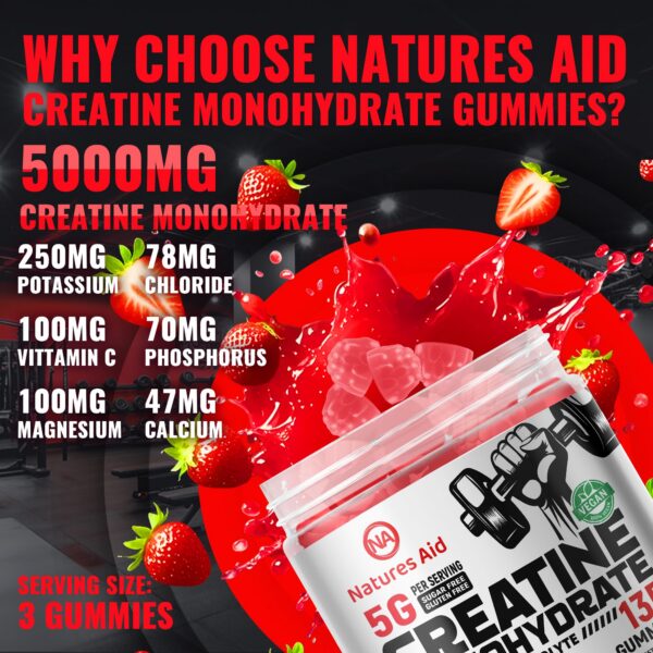 Etiqueta frontal de creatina monohidratada