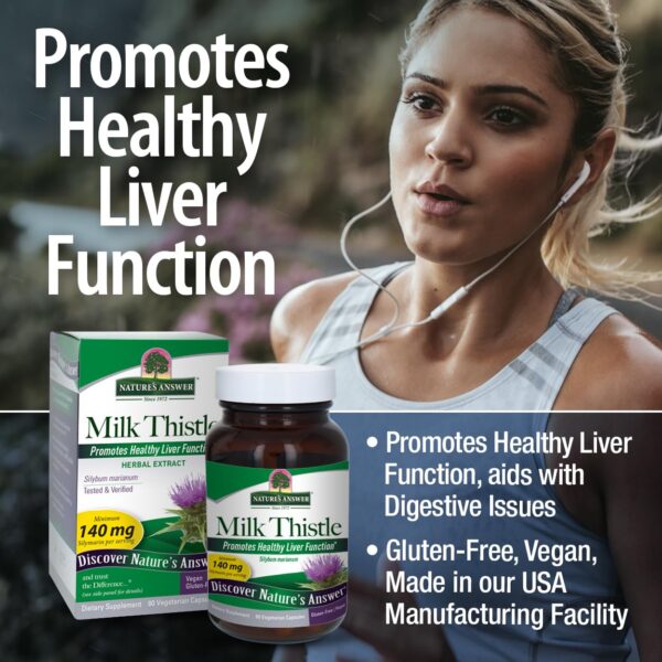 Nature's Answer cápsulas cardo mariano balance holístico y sin gluten