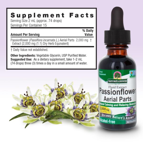 Nature's Answer pasiflora extracto herbal líquido verde