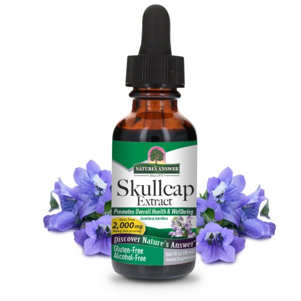 Nature's Answer Skullcap sin alcohol botella