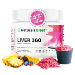 Version 1.0.0 NATURES BLAST Liver 360 polvo etiqueta frontal
