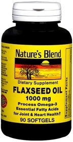 Etiqueta de Nature's Blend Aceite de Linaza