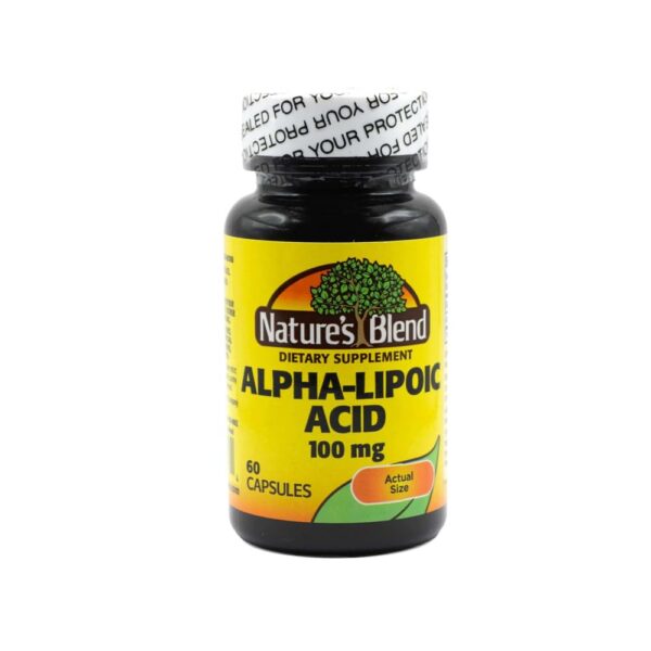 Version 1.0.0 Nature's Blend cápsulas de ácido alfa-lipoico 100 mg