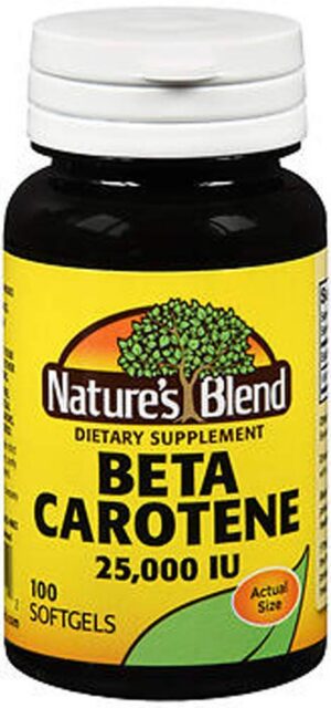 Nature's Blend Beta-Caroteno 25000 UI cápsulas suaves
