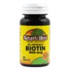Nature's Blend Biotina 1000 mcg botella