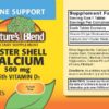 Etiqueta frontal Nature's Blend Calcio de ostra con D3