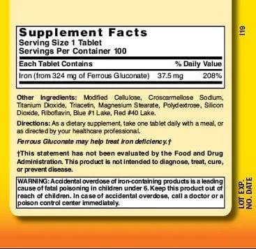 Frasco Nature's Blend Gluconato férrico