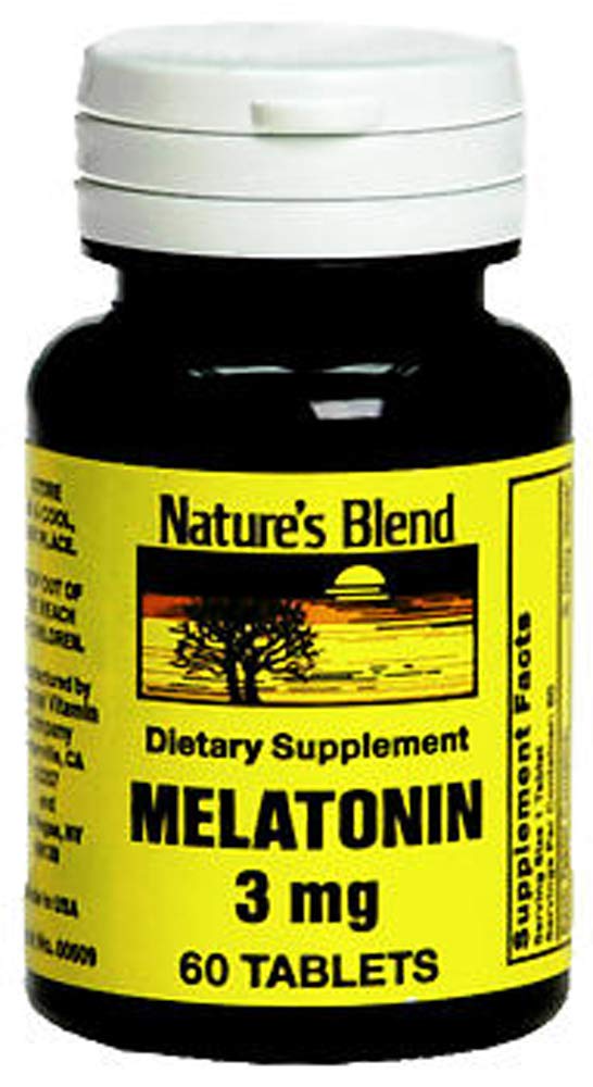 Frasco Nature's Blend Melatonina 3 mg 60 tabletas