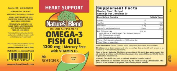 Etiqueta del envase Nature's Blend