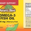 Nature's Blend Omega-3 Fish Oil bottle back label