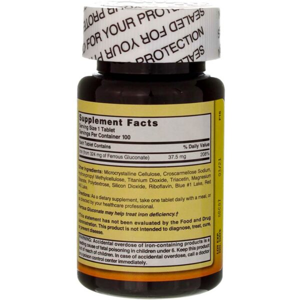 Version 1.0.0 Tabletas gluconato ferroso en envase