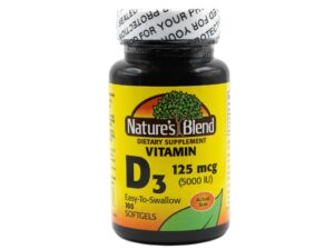 Nature's Blend vitamina d3 5000 ui 100 cápsulas blandas