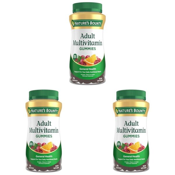 Nature's Bounty gomitas multivitamínicas adulto frasco etiqueta