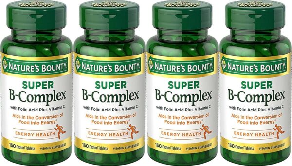 Nature's Bounty B-Complex en tabletas frente al frasco