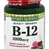 Nature's Bounty B12 disolución rápida 5000 mcg sabor cereza caja