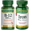 Frasco Nature's Bounty B12 y Hierro