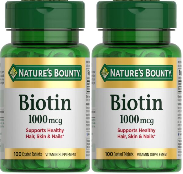 Version 1.0.0 Frente de la etiqueta Nature's Bounty Biotin 1000 mcg