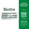 Version 1.0.0 Caja con 100 tabletas Nature's Bounty Biotin
