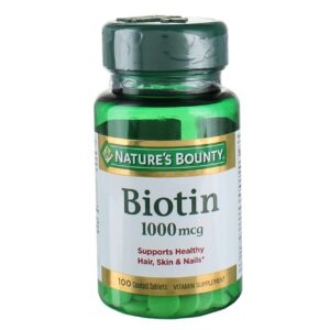 Nature's Bounty biotina 1000 mcg tabletas sabor fresa 100 unidades