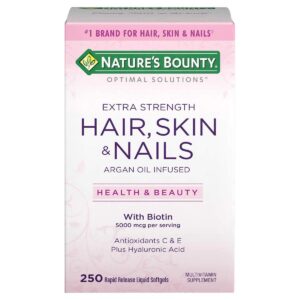 Version 1.0.0 Suplemento Nature's Bounty para cabello piel y uñas 250 softgels