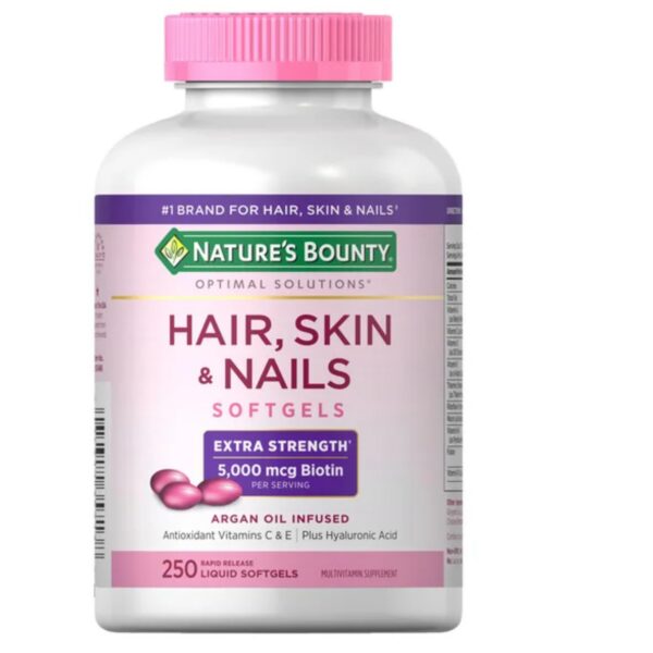 Paquete Nature's Bounty Cabello Piel Uñas 250 tabletas