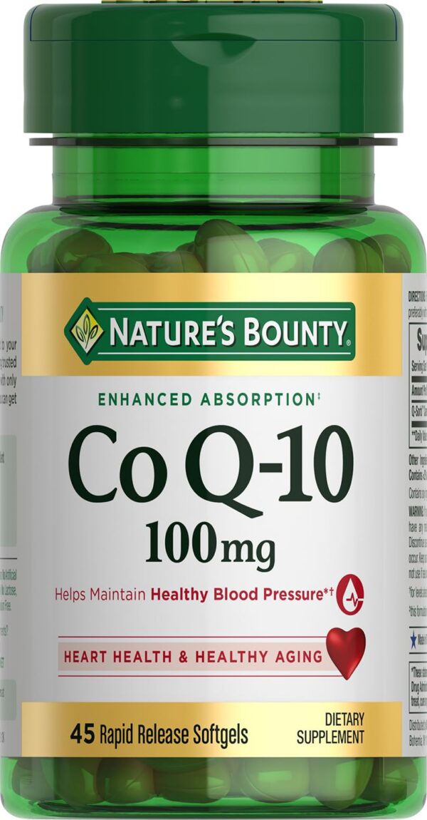 Frente del frasco Nature's Bounty CoQ10 100 mg