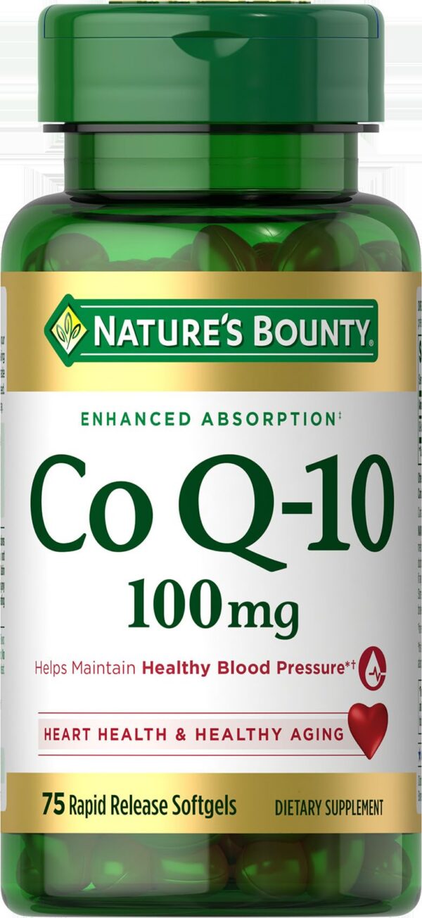 Frente del envase Nature's Bounty CoQ10 100 mg