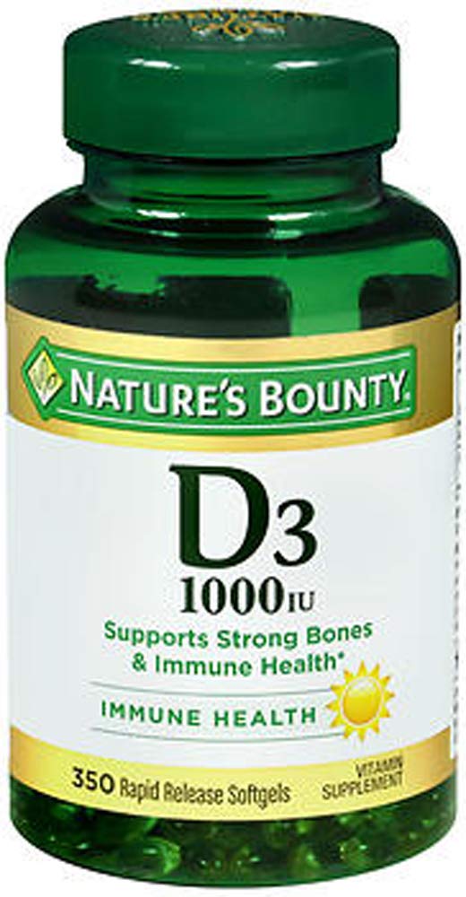 Nature's Bounty D3 cápsulas blandas frente