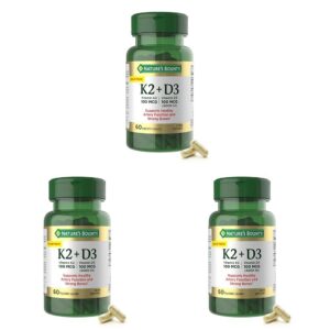 Frasco de Nature's Bounty D3 y K2