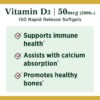 Vitamina D3 softgels de Nature's Bounty