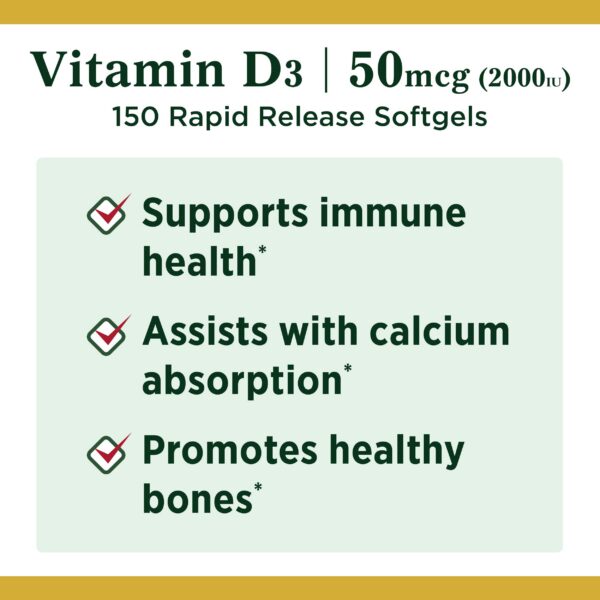 Vitamina D3 softgels de Nature's Bounty
