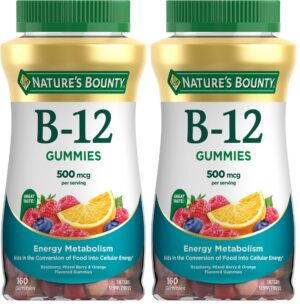 Nature's Bounty Gomitas B12 500 mcg - etiqueta frontal