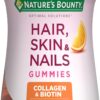 Nature's Bounty gomitas con biotina y colágeno para piel y cabello