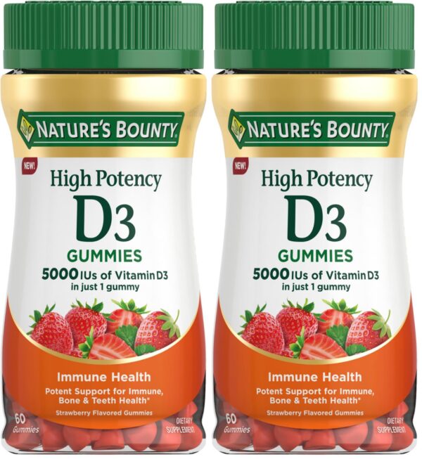 Nature’s Bounty Gomitas D3 5000 UI Sabor Fresa