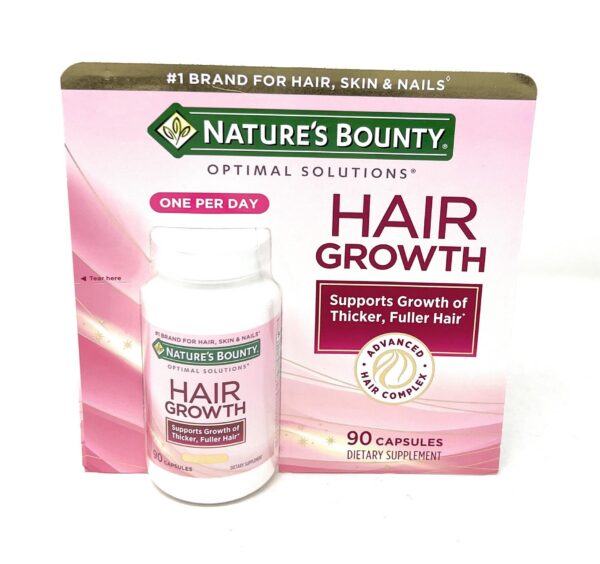Frasco del suplemento Nature's Bounty Hair Growth
