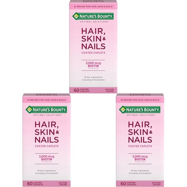 Nature's Bounty Hair Skin Nails cápsulas recubiertas multicolor