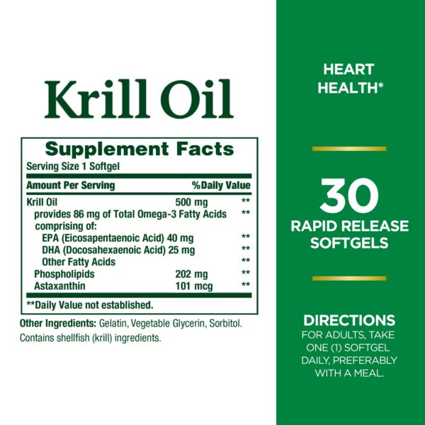 Etiqueta Nature's Bounty Krill Oil