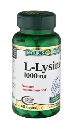 Version 1.0.0 Nature's Bounty L-Lysine 1000 mg frasco frontal
