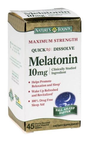 Nature's Bounty melatonina 10 mg tabletas disolución rápida