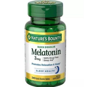 Nature's Bounty melatonina 3mg tabletas 120 unidades paquete doble