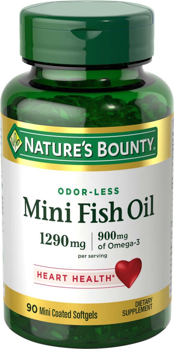 Frente del envase Nature's Bounty Mini Fish Oil