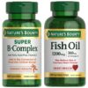 Nature's Bounty Paquete omega-3 y complejo B frasco